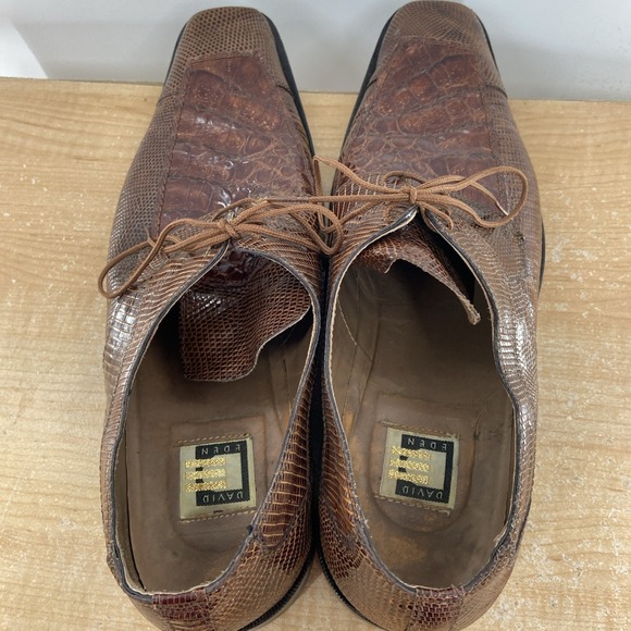 DAVID EDEN Genuine Alligator Crocodile & Lizard Brown Shoes -Size 13 main image 6